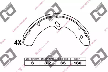 Комлект тормозных накладок DJ PARTS BS1103